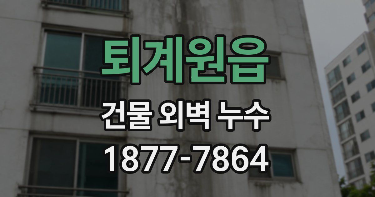 퇴계원읍 건물 외벽 누수