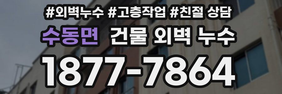수동면 건물 외벽 누수