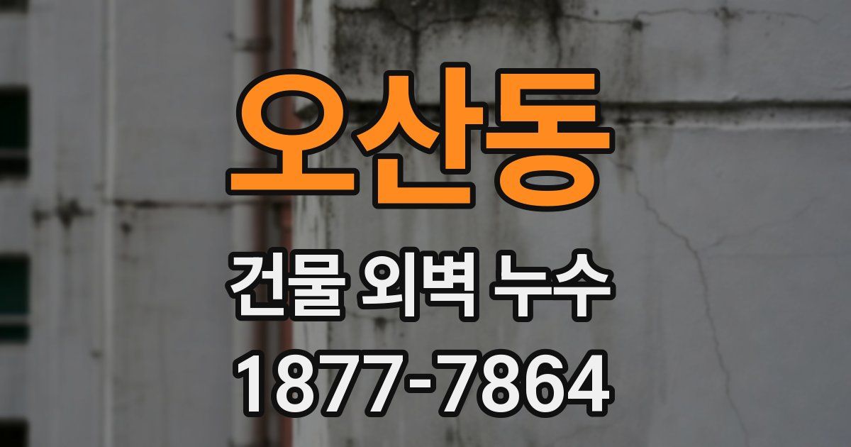 오산동 건물 외벽 누수