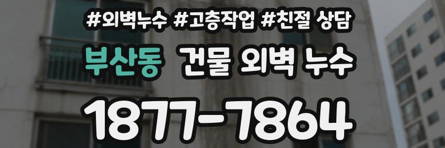 부산동 건물 외벽 누수