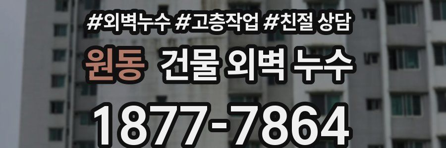 원동 건물 외벽 누수
