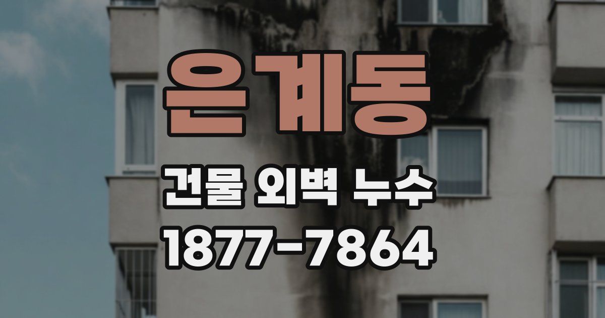 은계동 건물 외벽 누수