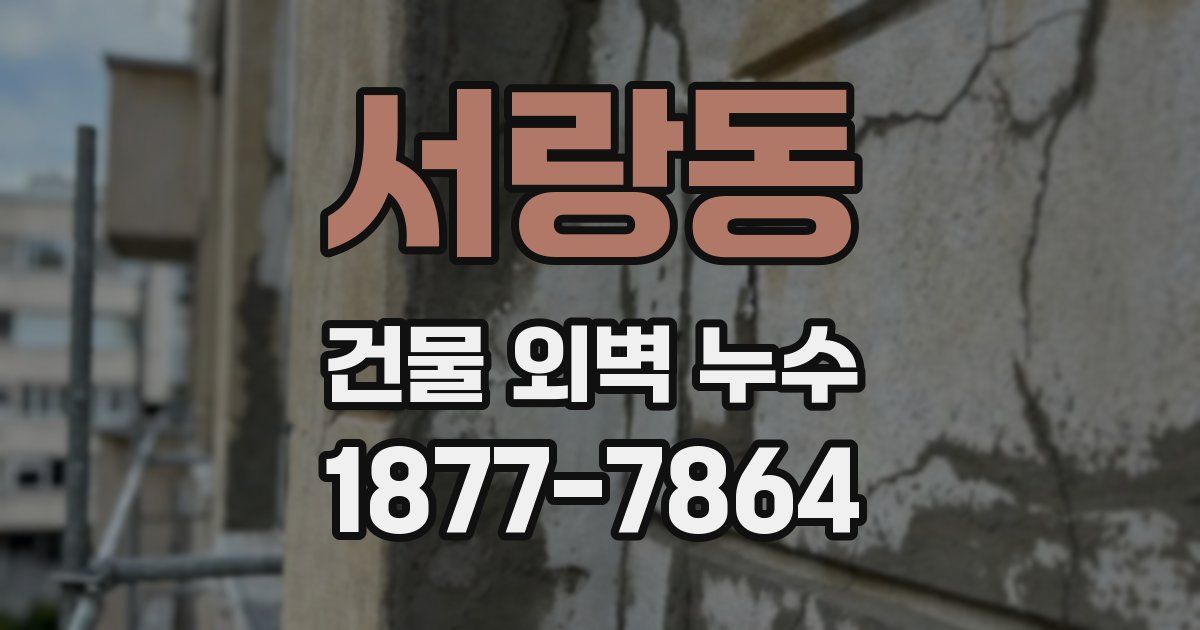 서랑동 건물 외벽 누수