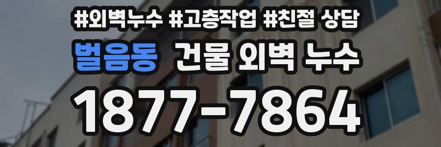 벌음동 건물 외벽 누수