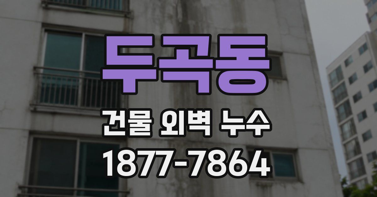 두곡동 건물 외벽 누수