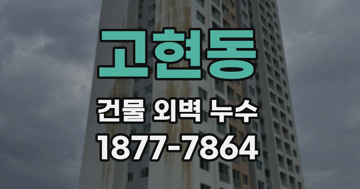 고현동 건물 외벽 누수
