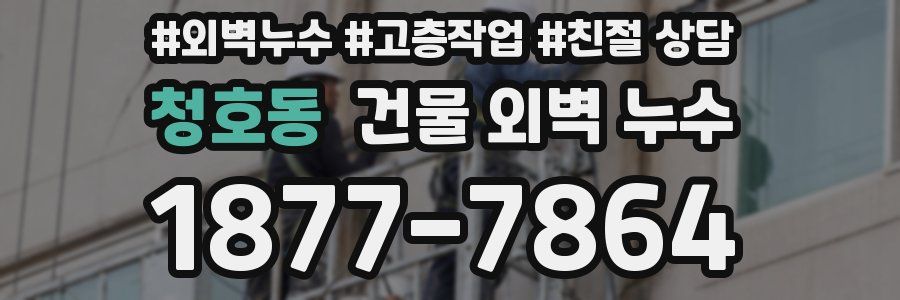 청호동 건물 외벽 누수