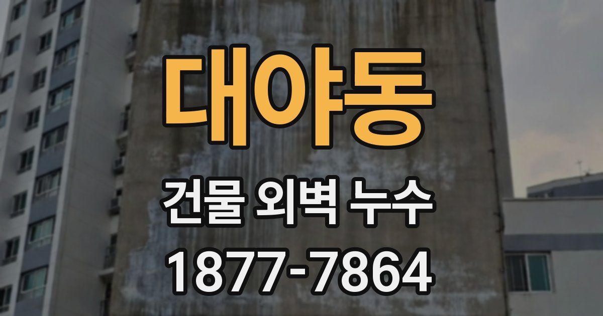 대야동 건물 외벽 누수