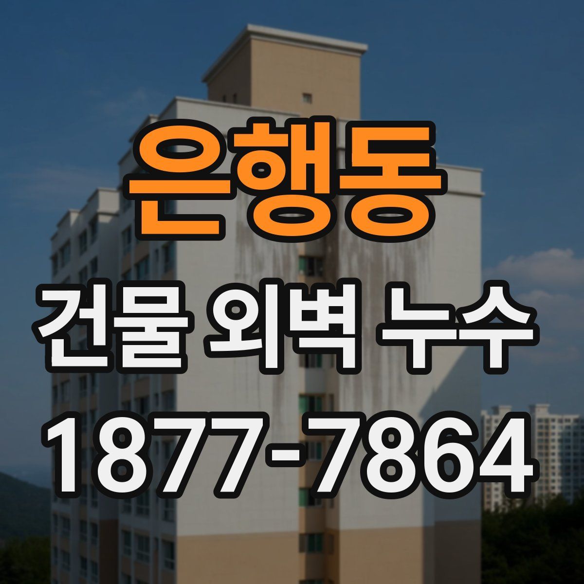 은행동 건물 외벽 누수