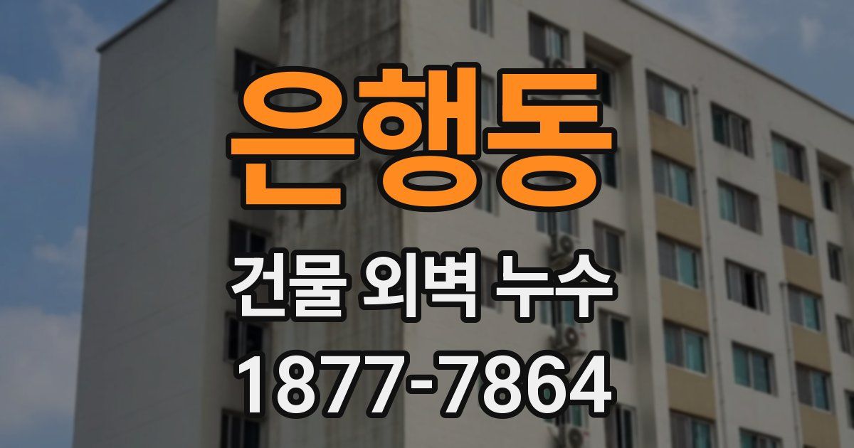 은행동 건물 외벽 누수