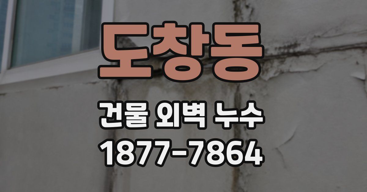 도창동 건물 외벽 누수