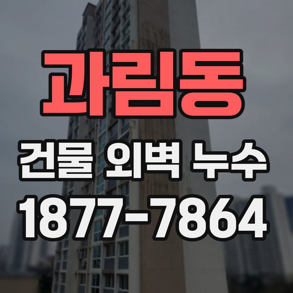 과림동 건물 외벽 누수