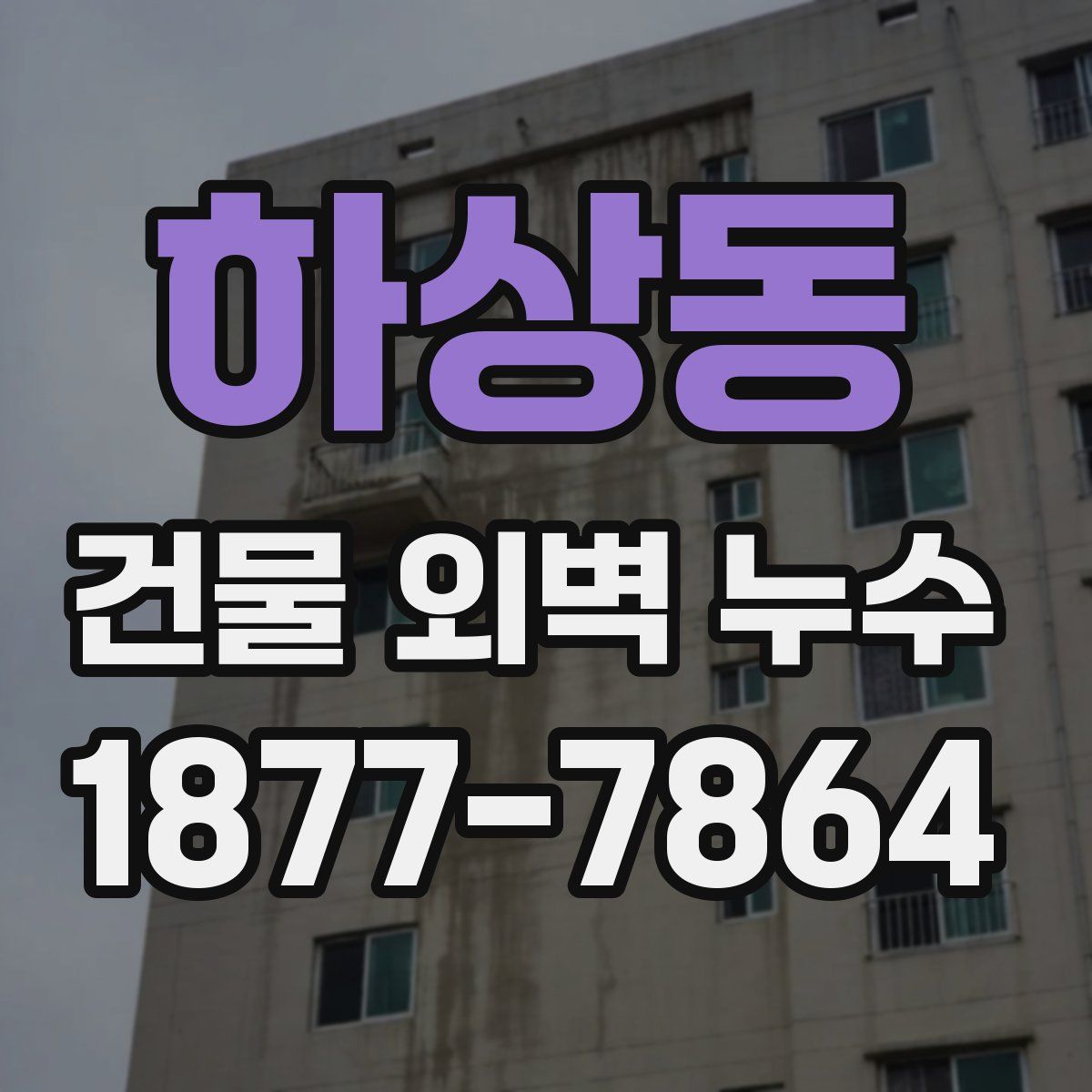 하상동 건물 외벽 누수