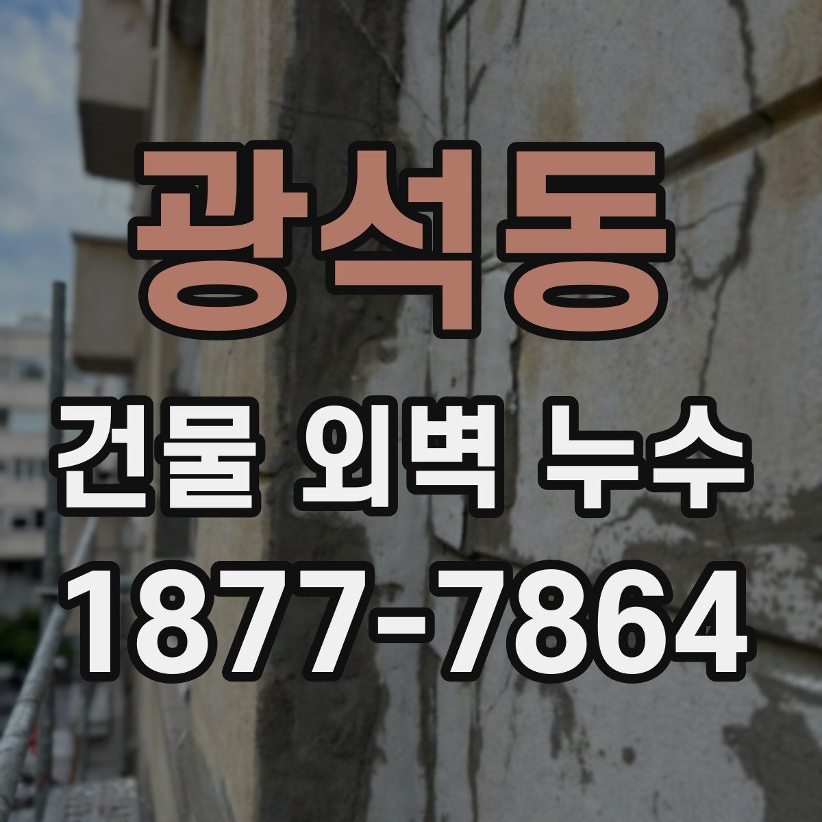 광석동 건물 외벽 누수