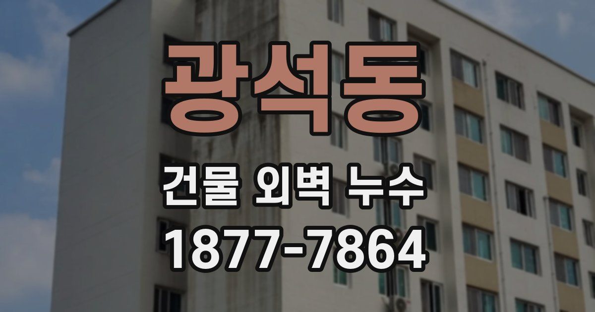 광석동 건물 외벽 누수