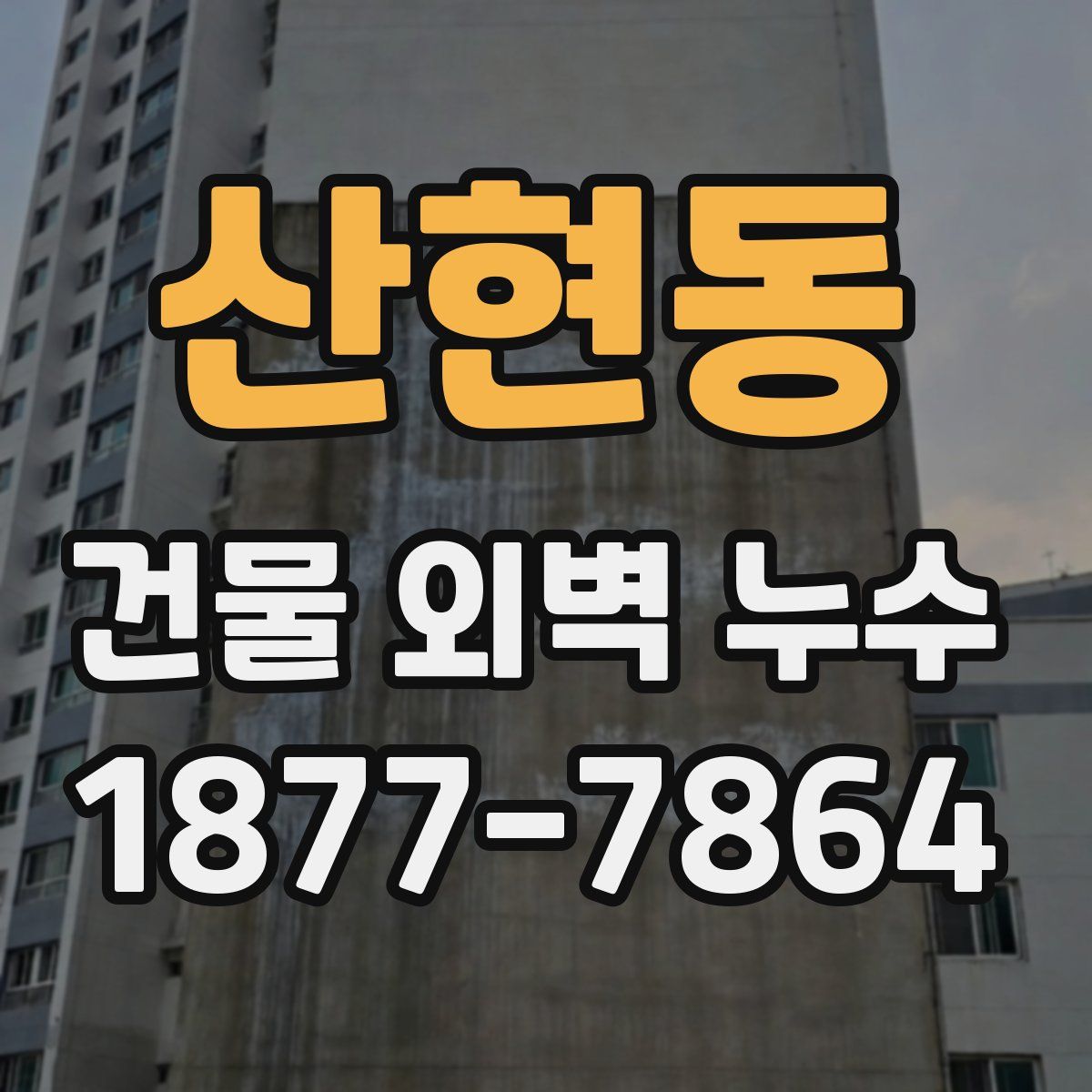 산현동 건물 외벽 누수