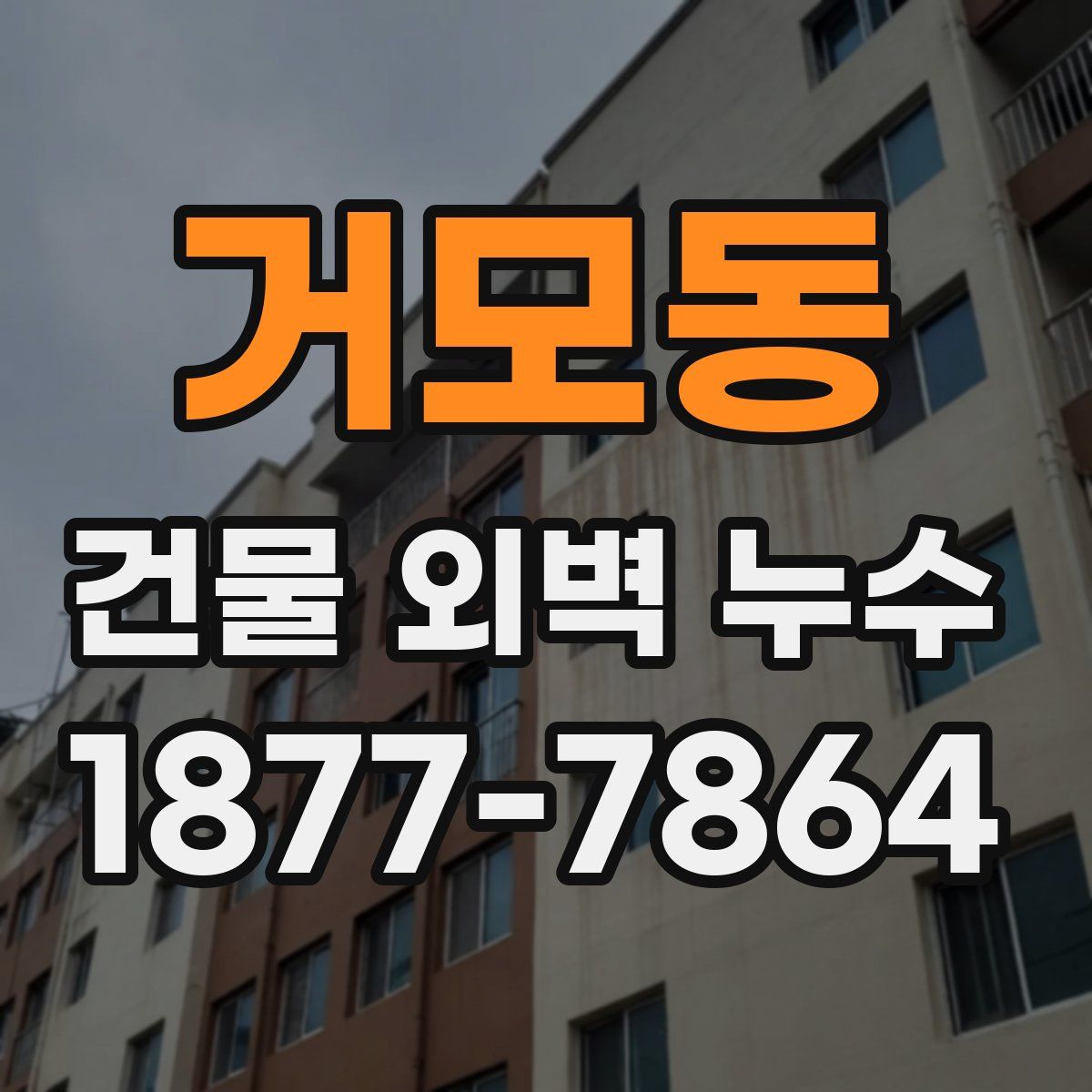 거모동 건물 외벽 누수