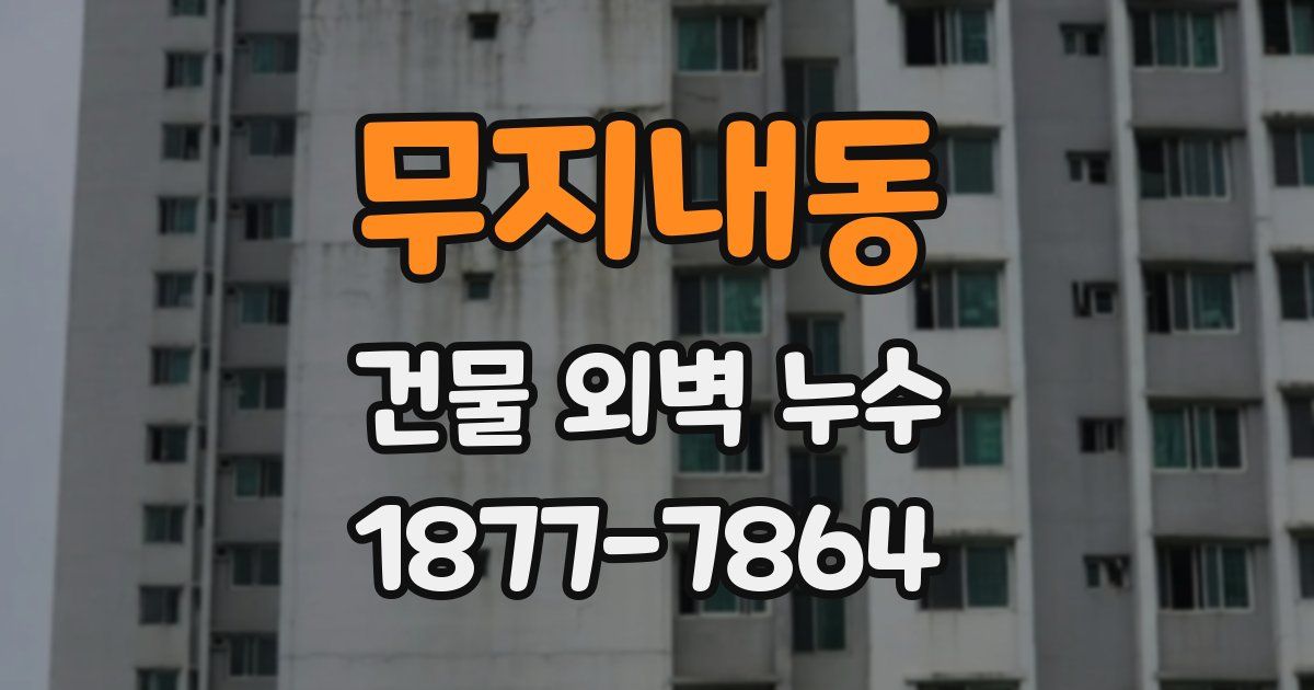 무지내동 건물 외벽 누수