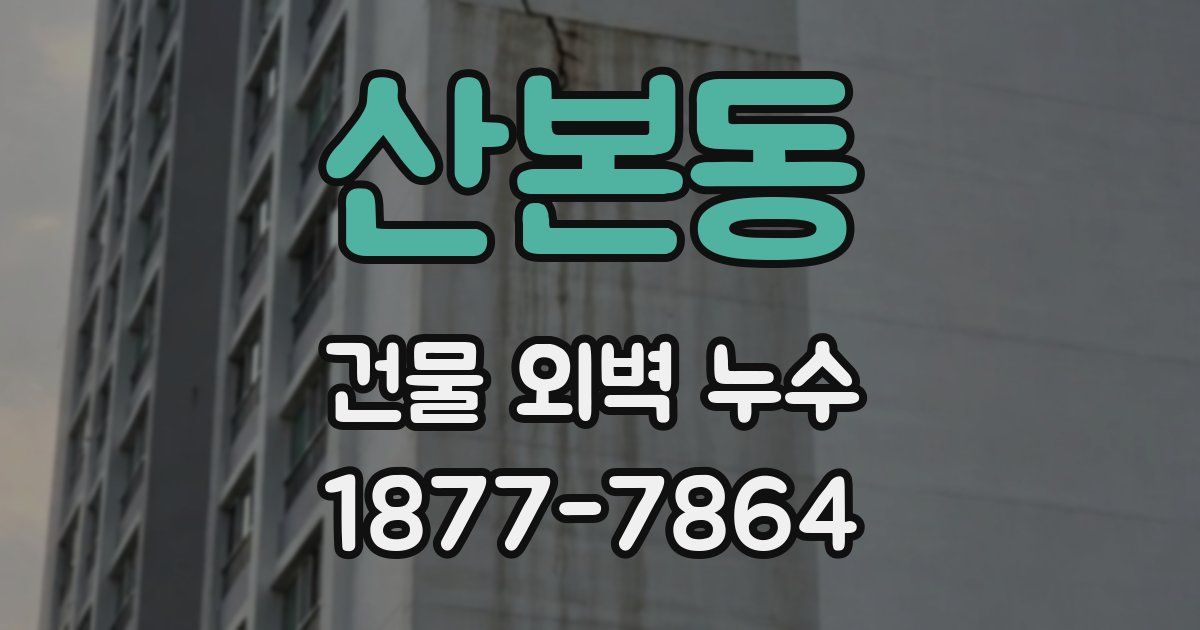 산본동 건물 외벽 누수