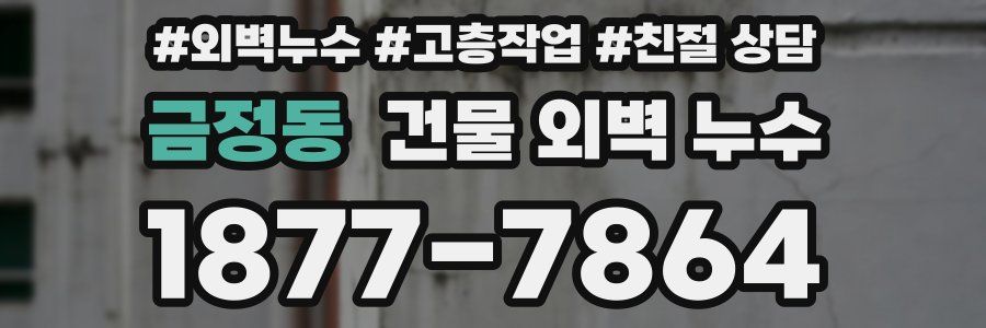 금정동 건물 외벽 누수