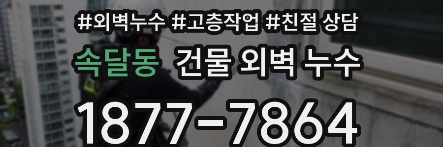 속달동 건물 외벽 누수