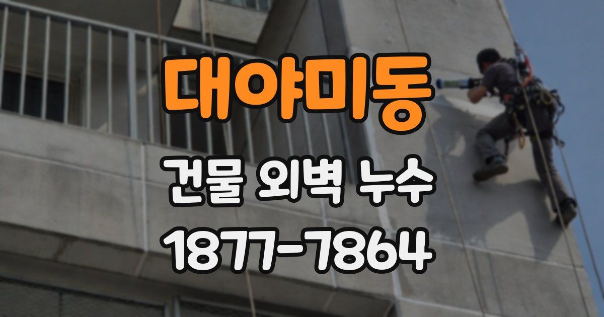 대야미동 건물 외벽 누수