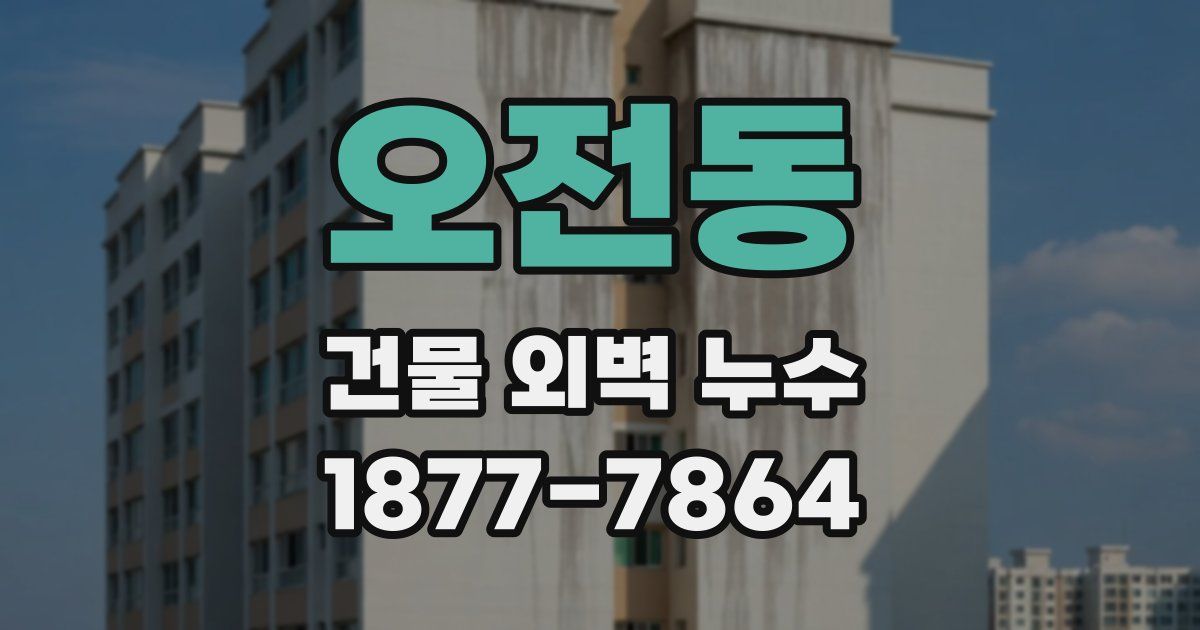 오전동 건물 외벽 누수