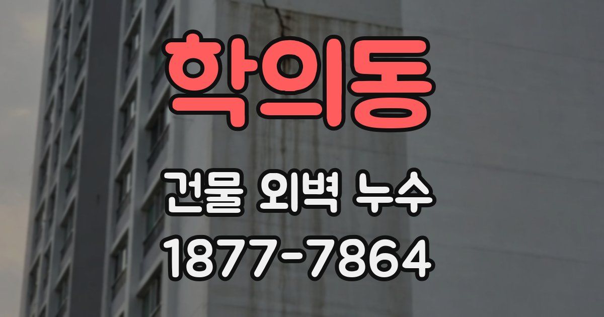 학의동 건물 외벽 누수