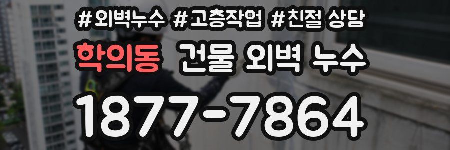 학의동 건물 외벽 누수