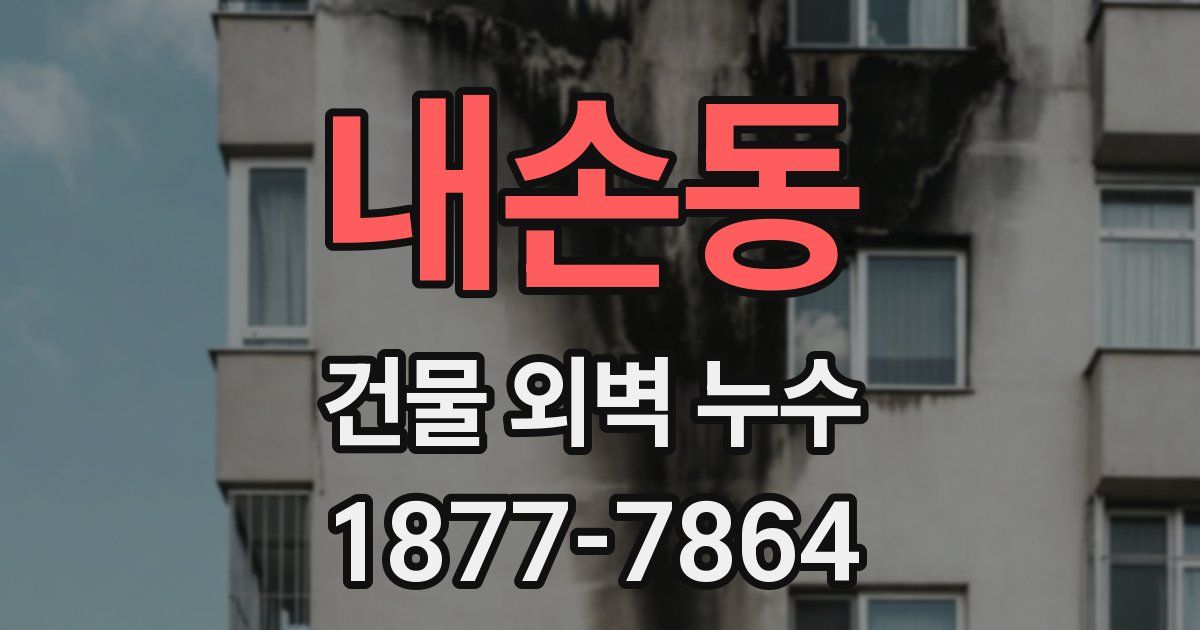 내손동 건물 외벽 누수