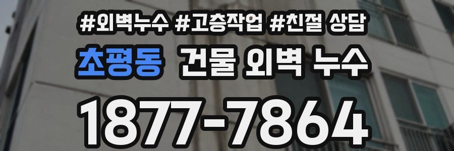 초평동 건물 외벽 누수