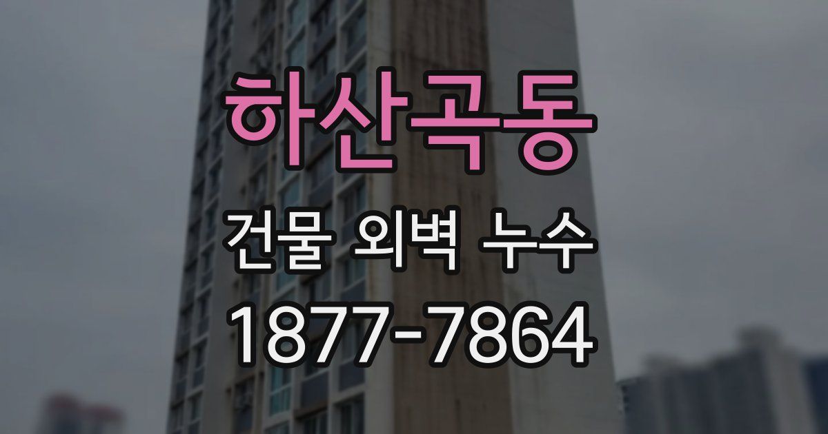 하산곡동 건물 외벽 누수