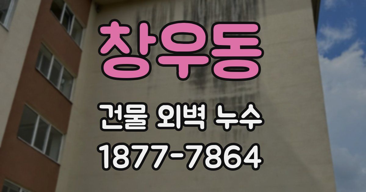 창우동 건물 외벽 누수