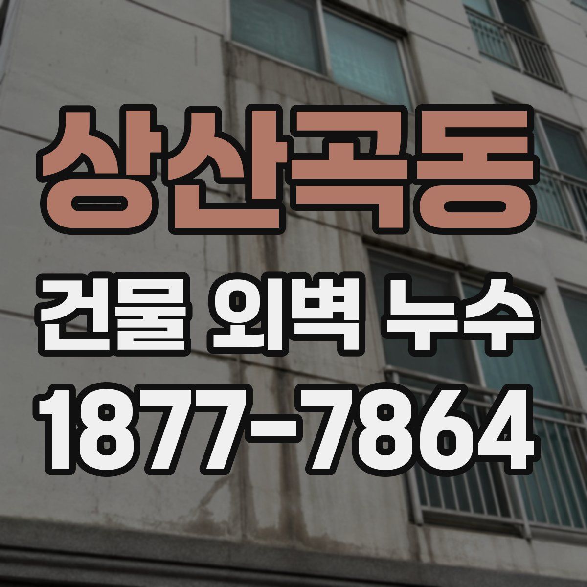 상산곡동 건물 외벽 누수