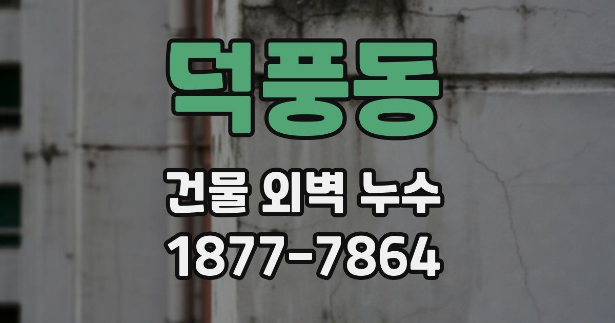 덕풍동 건물 외벽 누수
