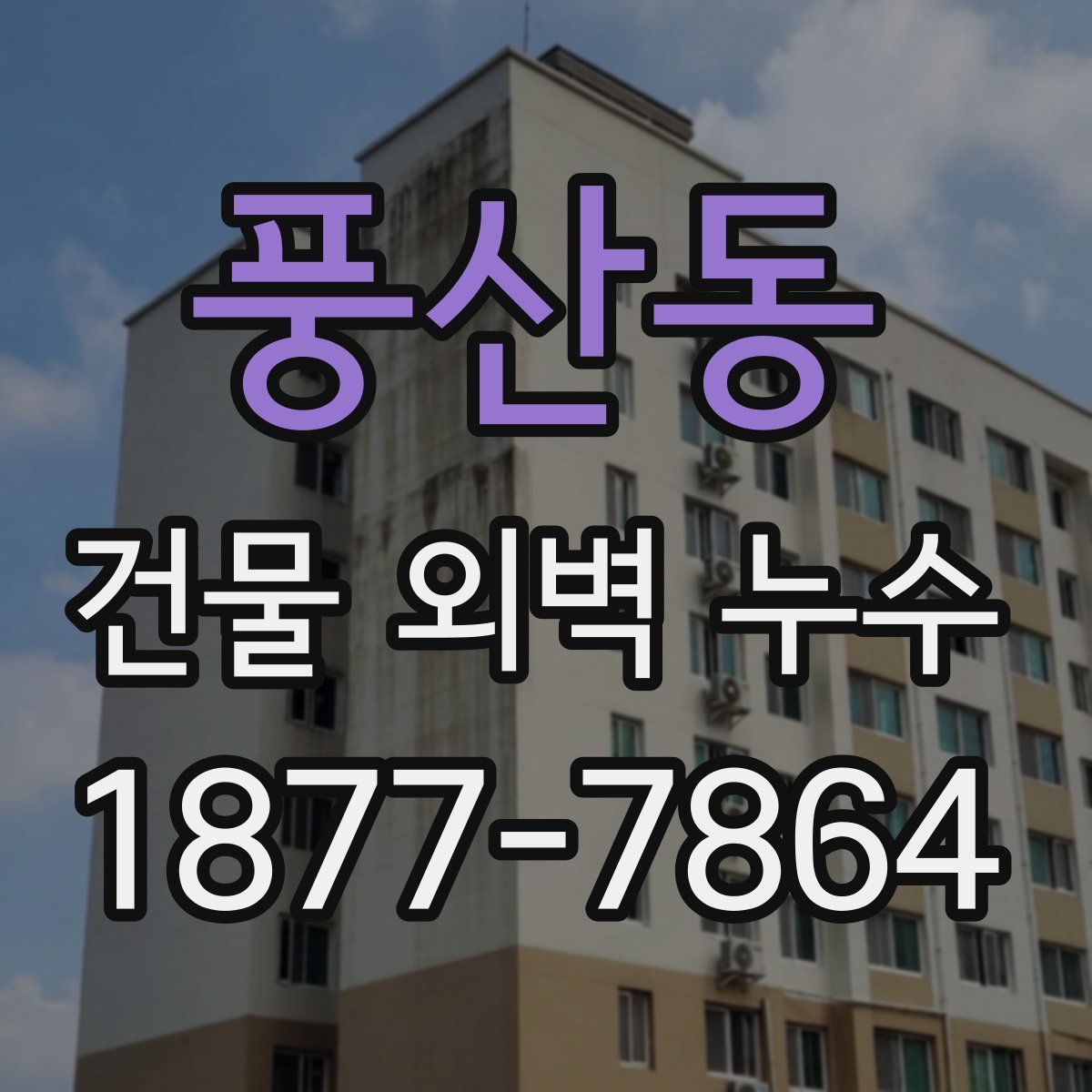 풍산동 건물 외벽 누수