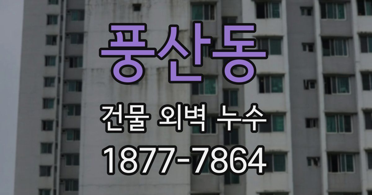 풍산동 건물 외벽 누수