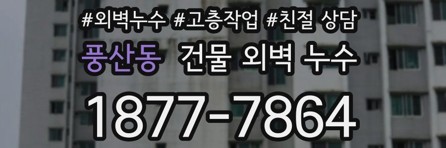 풍산동 건물 외벽 누수