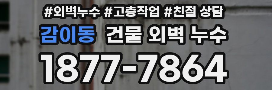 감이동 건물 외벽 누수