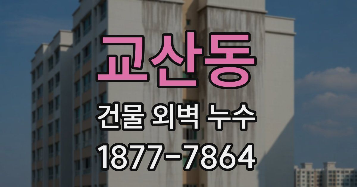 교산동 건물 외벽 누수
