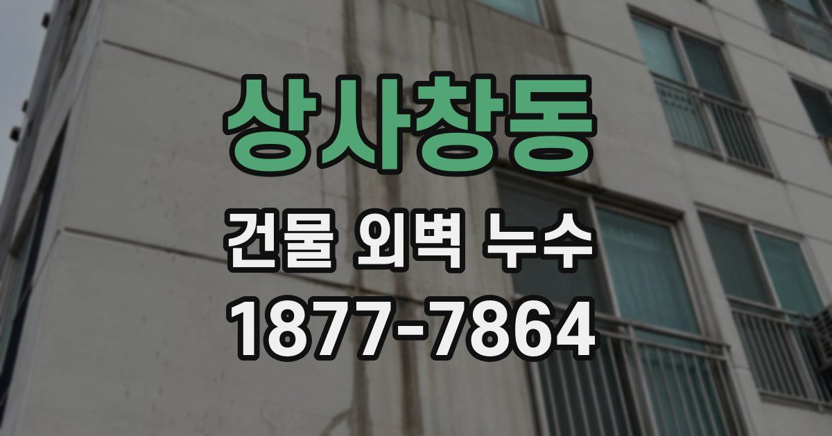 상사창동 건물 외벽 누수