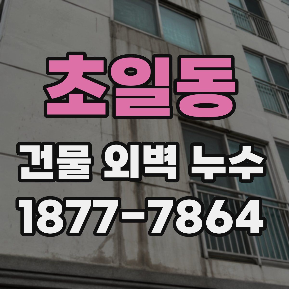 초일동 건물 외벽 누수