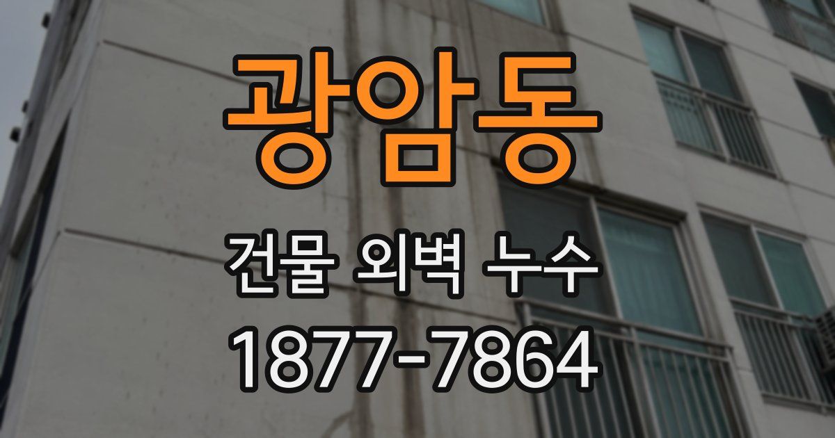 광암동 건물 외벽 누수