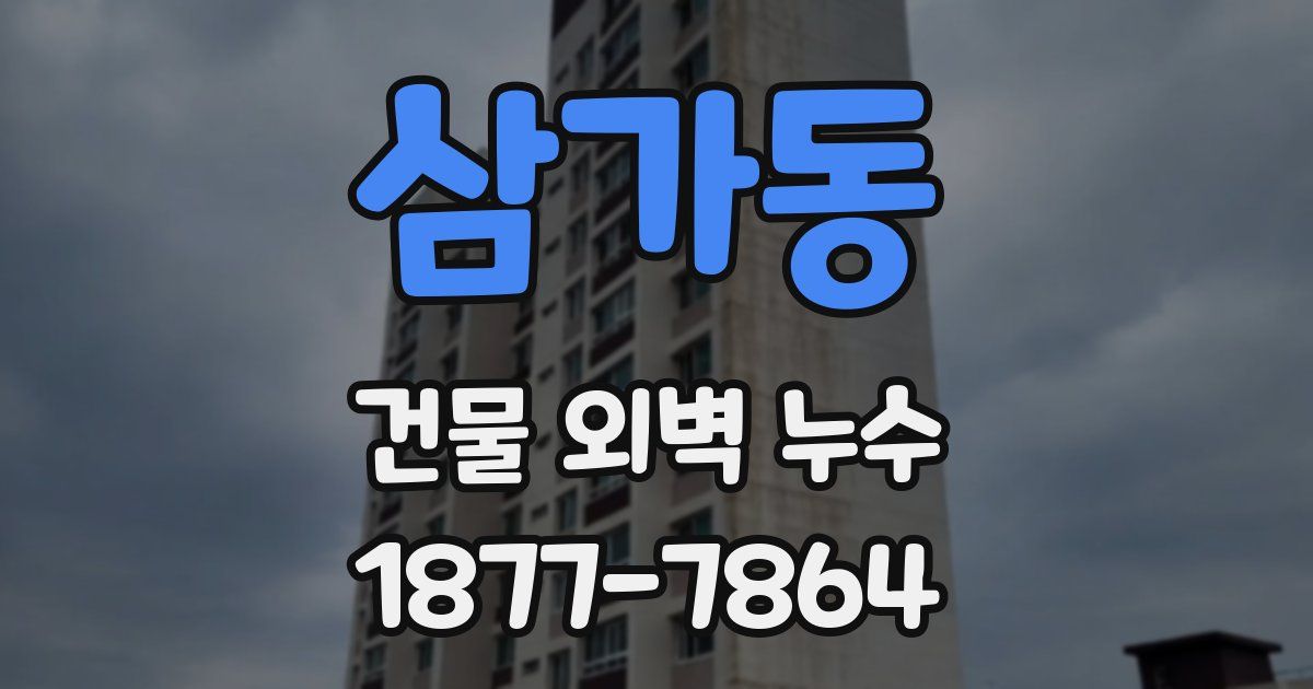 삼가동 건물 외벽 누수