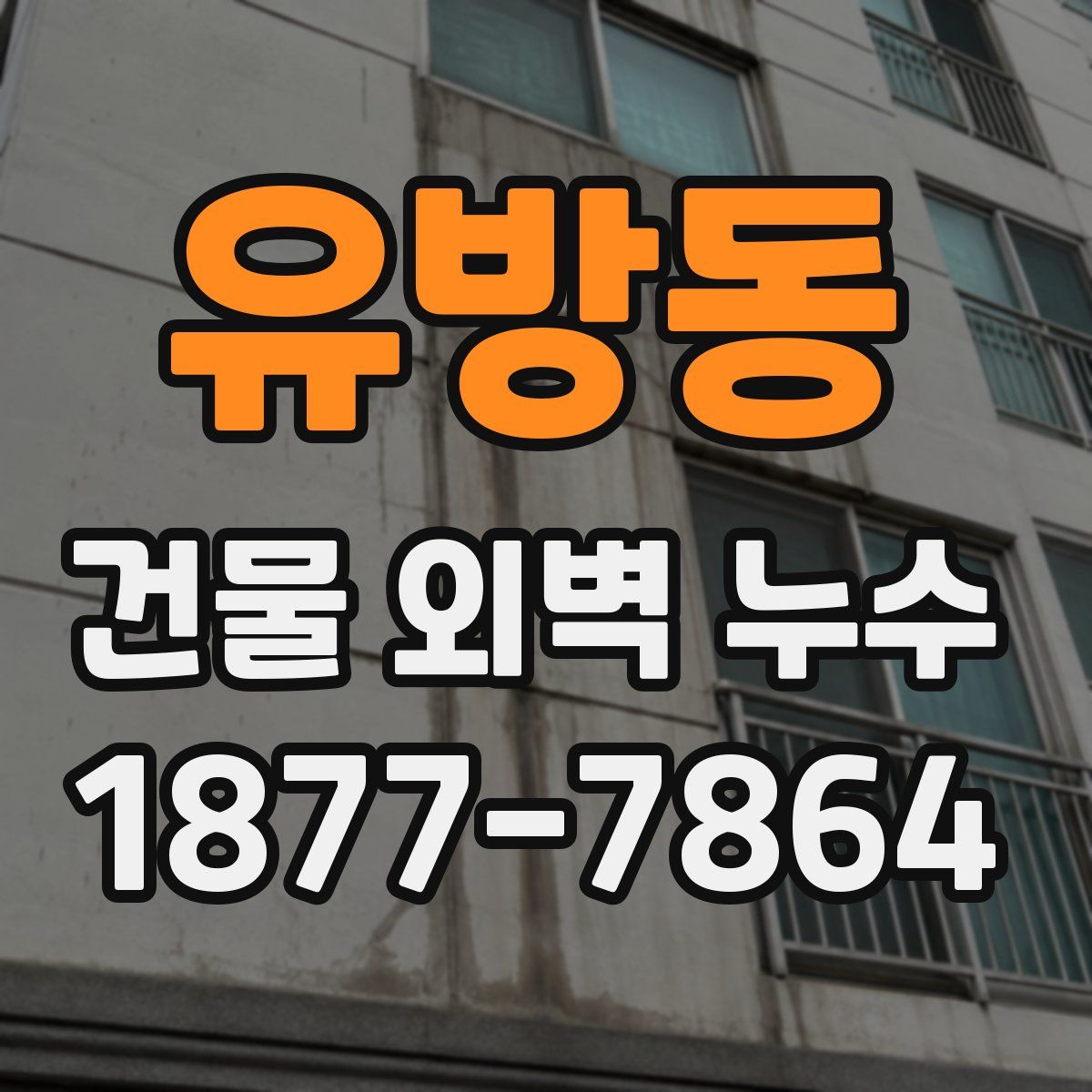 유방동 건물 외벽 누수