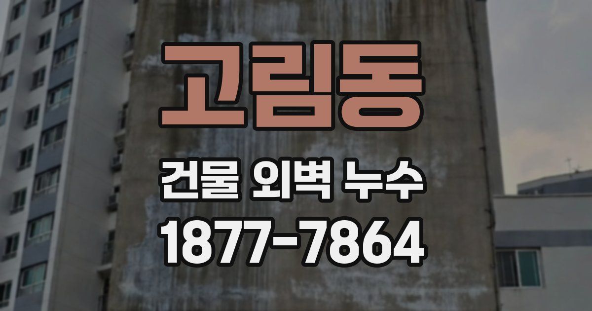고림동 건물 외벽 누수