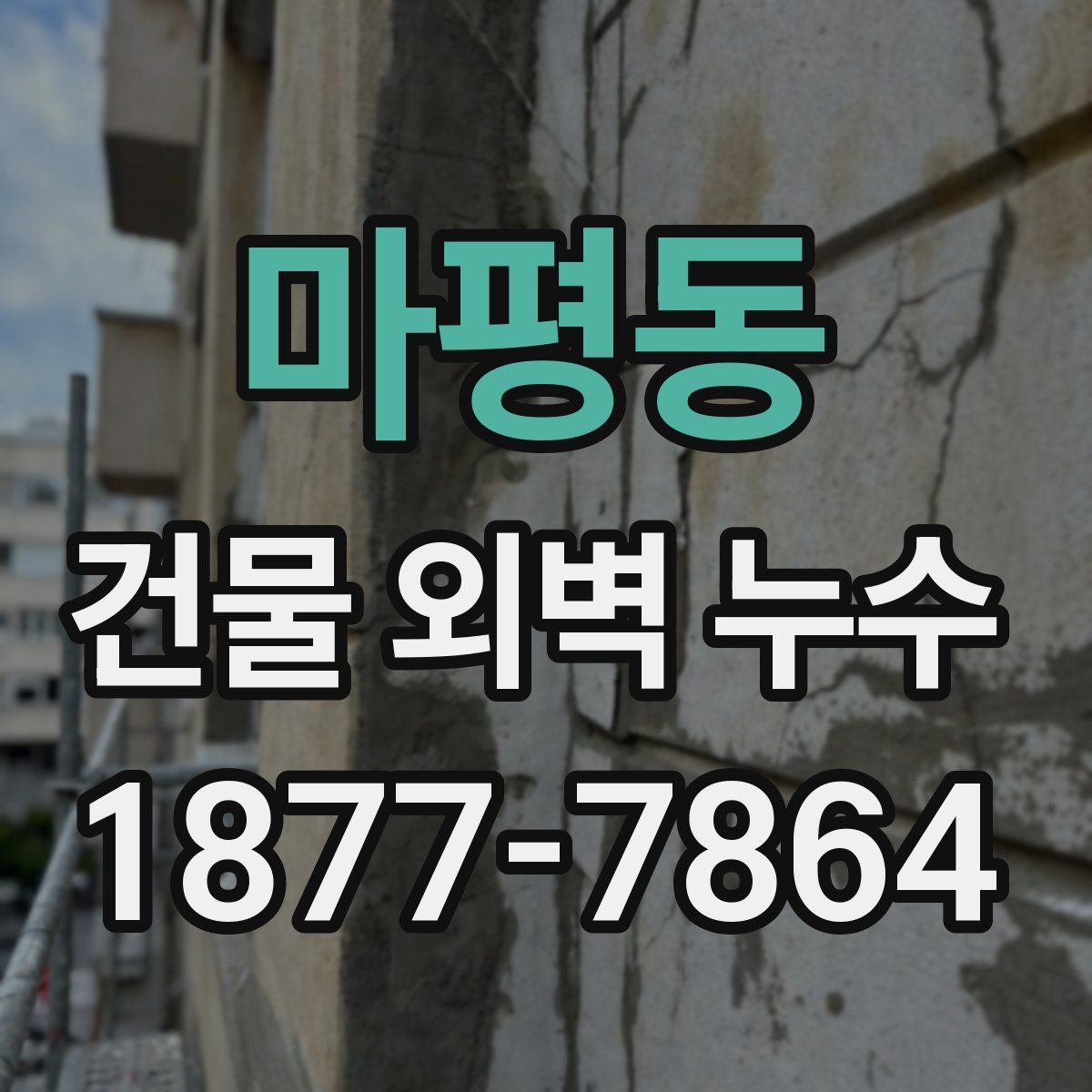 마평동 건물 외벽 누수