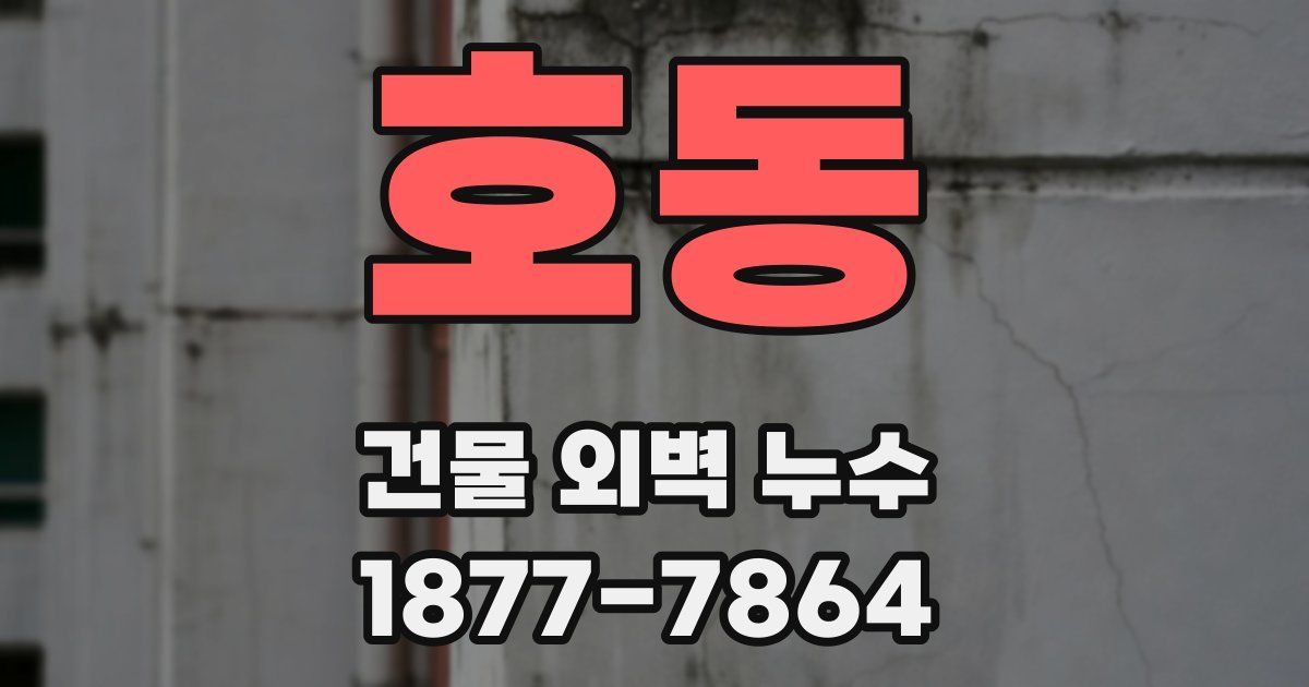 호동 건물 외벽 누수