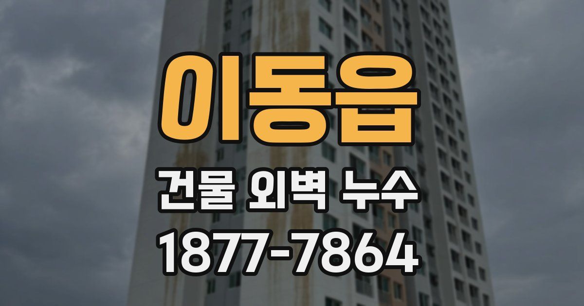 이동읍 건물 외벽 누수