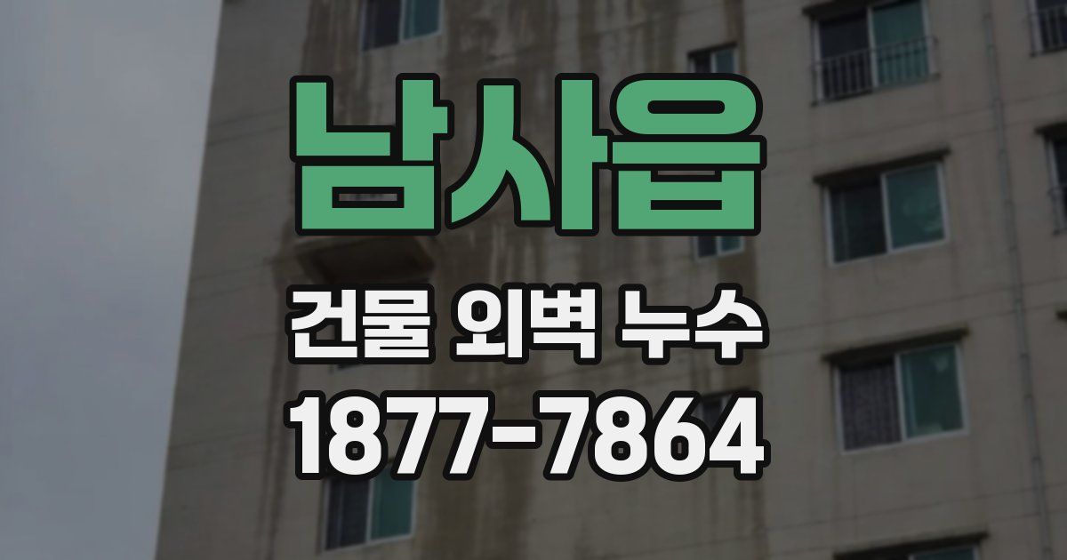 남사읍 건물 외벽 누수